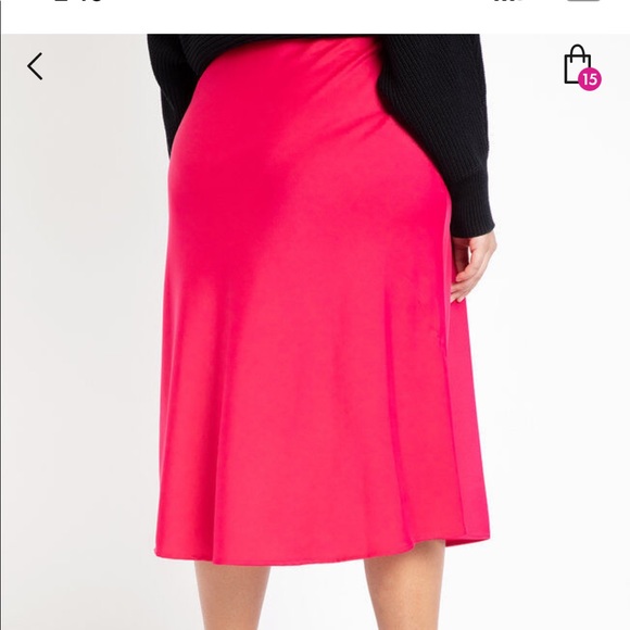 Satin midi skirt - Picture 3 of 3